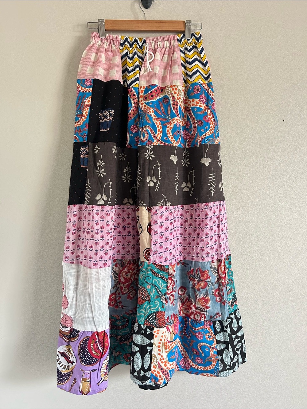 Ashley Taylor Pink Multi Patchwork Maxi Skirt One size I-3 - Picture 2 of 5